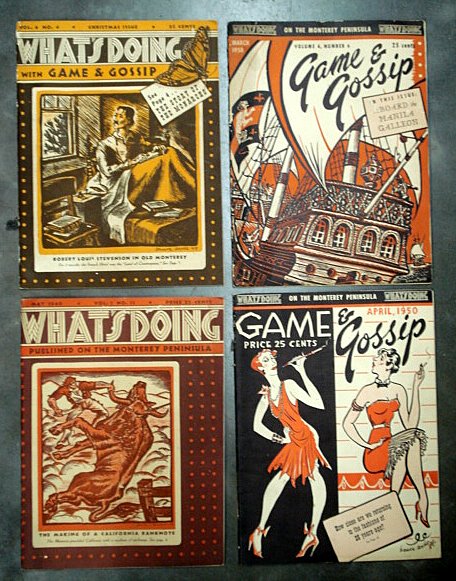 Four issues of "What' Doing" lifestyle magazine published in Monterey, California.